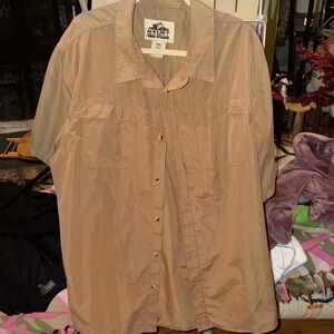 Old Mill Men's Casual Brown Button Down Shirt